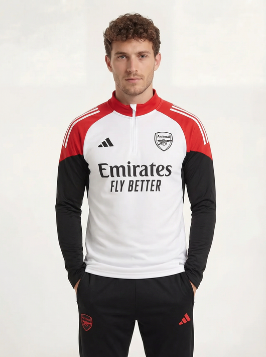 2025/2026 ARSENAL WHITE AND BLACK X RED TRACKSUIT